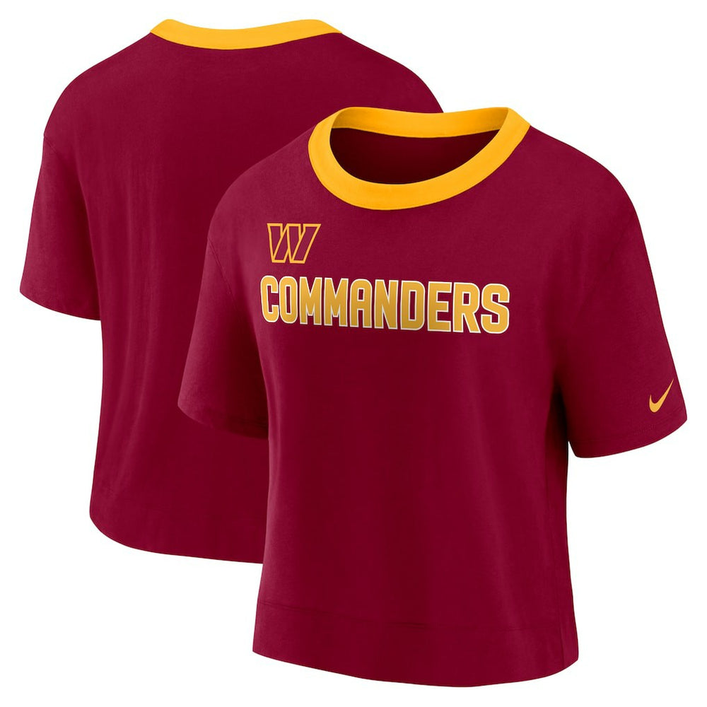 Washington Commanders Women's High Hip Fashion Cropped Top Burgundy | Nike for Sale