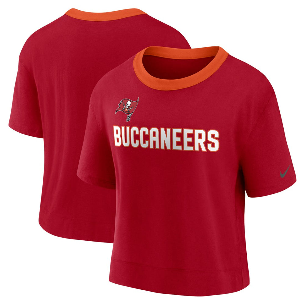 Tampa Bay Buccaneers Women's High Hip Fashion Cropped Top Red | Nike for Sale