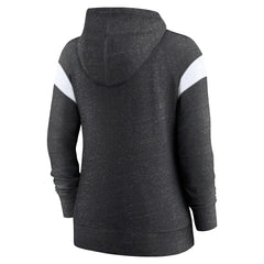 Las Vegas Raiders Women's Plus Size Monaco Full-Zip Lightweight Hoodie Heather Black/White | Nike for Sale