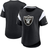 Las Vegas Raiders Women's Primary Logo Fashion Top Heather Black | Nike for Sale