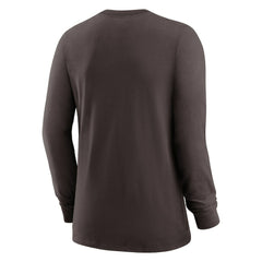 Cleveland Browns Women's Prime Split Long Sleeve T-Shirt Brown | Nike for Sale