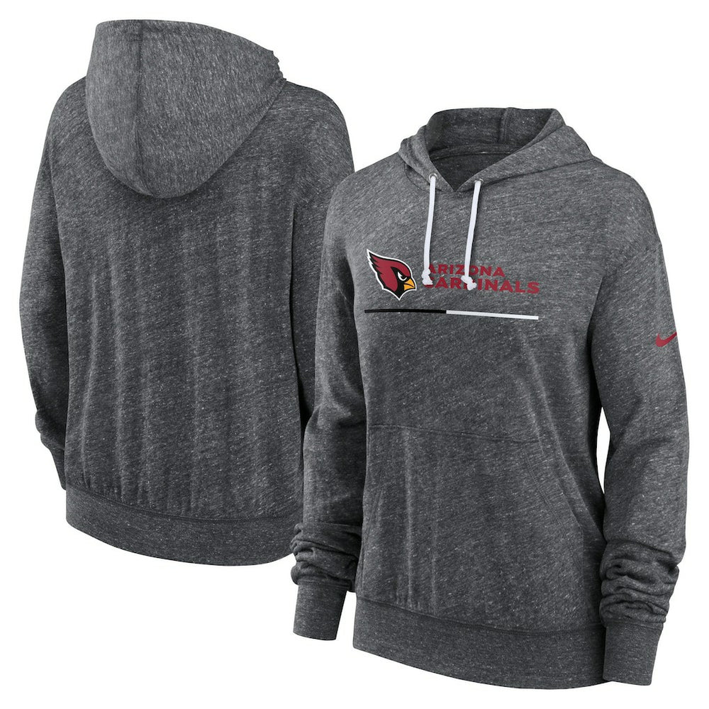 Arizona Cardinals Women's Team Spirit Gym Vintage Lightweight Hoodie Top Heather Charcoal | Nike for Sale