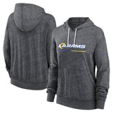 Los Angeles Rams Women's Team Spirit Gym Vintage Lightweight Hoodie Top Heather Charcoal | Nike for Sale