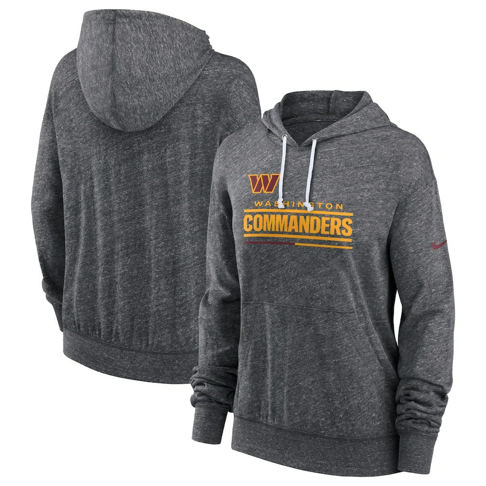 Washington Commanders Women's Team Spirit Gym Vintage Lightweight Hoodie Top Heather Charcoal | Nike for Sale