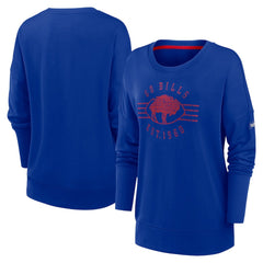 Buffalo Bills Women's Rewind Playback Icon Performance Pullover Sweatshirt Royal | Nike for Sale