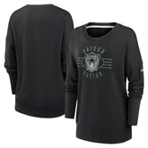 Las Vegas Raiders Women's Rewind Playback Icon Performance Pullover Sweatshirt Black | Nike for Sale