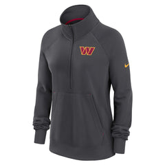 Washington Commanders Women's Premium Raglan Performance Half-Zip Sweatshirt Charcoal | Nike for Sale