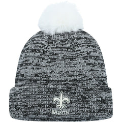 New Orleans Saints Women's Iconic Cuffed Knit Hat with Pom Black | Fanatics