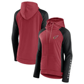 Arizona Cardinals Women's End Around Lightweight Raglan Full-Zip Hoodie Jacket Cardinal/Black | Fanatics