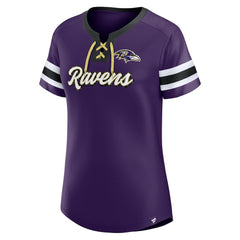 Baltimore Ravens Women's Original State Lace-Up T-Shirt Purple | Fanatics
