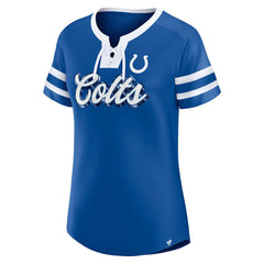 Indianapolis Colts Women's Original State Lace-Up T-Shirt Royal | Fanatics