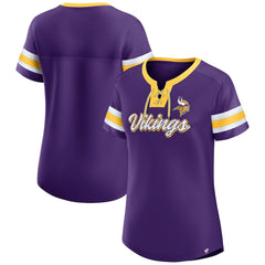Minnesota Vikings Women's Original State Lace-Up T-Shirt Purple | Fanatics