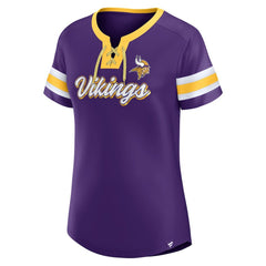 Minnesota Vikings Women's Original State Lace-Up T-Shirt Purple | Fanatics