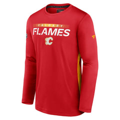 Calgary Flames Fanatics Authentic Pro Rink Performance Long Sleeve T-Shirt - Red - NHL