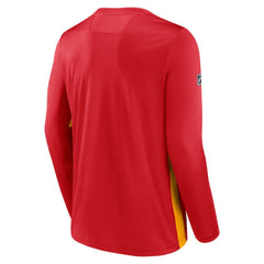 Calgary Flames Fanatics Authentic Pro Rink Performance Long Sleeve T-Shirt - Red - NHL
