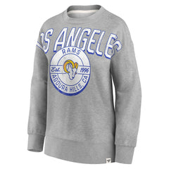 Los Angeles Rams Women's Jump Distribution Tri-Blend Pullover Sweatshirt Heathered Gray | Fanatics