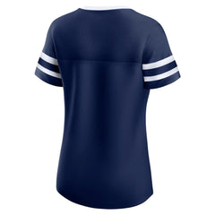 Dallas Cowboys Women's Original State Lace-Up T-Shirt Navy | Fanatics