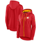 Calgary Flames Fanatics Women's Authentic Pro Rink Full-Zip Hoodie - Red - NHL