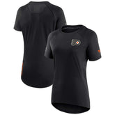 Philadelphia Flyers Fanatics Women's Authentic Pro Rink Raglan Tech T-Shirt - Black - NHL