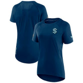 Seattle Kraken Fanatics Women's Authentic Pro Rink Raglan Tech T-Shirt - Deep Sea Blue - NHL
