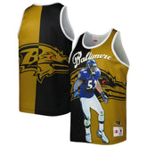 Ray Lewis Baltimore Ravens Retired Player Graphic Tank Top Black/Gold | Mitchell & Ness
