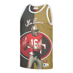 Joe Montana San Francisco 49ers Retired Player Graphic Tank Top Black/Gold | Mitchell & Ness