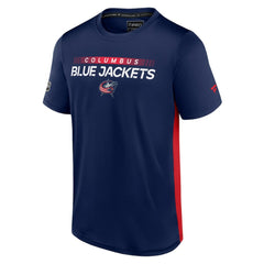 Columbus Blue Jackets Fanatics Authentic Pro Rink Tech T-Shirt - Navy/Red - NHL