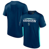 Seattle Kraken Fanatics Authentic Pro Rink Tech T-Shirt - Deep Sea Blue/Light Blue - NHL