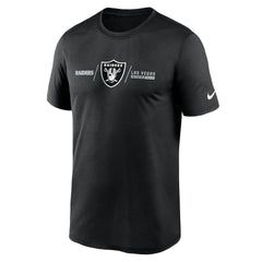 Las Vegas Raiders Horizontal Lockup Legend Performance T-Shirt Black | Nike for Sale