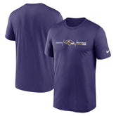 Baltimore Ravens Horizontal Lockup Legend T-Shirt Purple | Nike for Sale