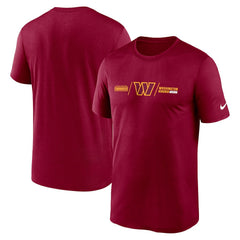 Washington Commanders Horizontal Lockup Legend T-Shirt Burgundy | Nike for Sale