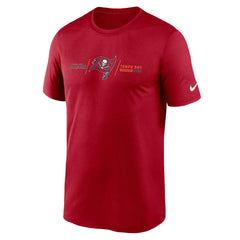 Tampa Bay Buccaneers Horizontal Lockup Legend Performance T-Shirt Red | Nike for Sale