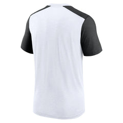 New Orleans Saints Color Block Team Name T-Shirt White/Heathered Black | Nike for Sale