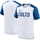 Indianapolis Colts Color Block Team Name T-Shirt White/Heather Royal | Nike for Sale