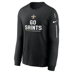 New Orleans Saints Team Slogan Long Sleeve T-Shirt Black | Nike for Sale