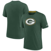 Green Bay Packers Rewind Playback Logo Tri-Blend T-Shirt Green | Nike for Sale