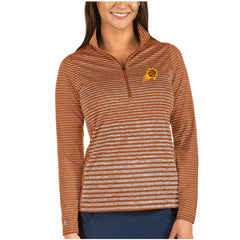 Phoenix Suns Antigua Women's Pace Half-Zip Pullover Jacket Heathered Orange - NBA
