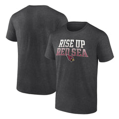 Arizona Cardinals Big & Tall Rise Up Red Sea Statement T-Shirt Heathered Charcoal | Fanatics