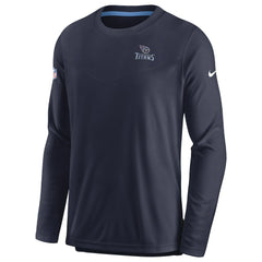 Tennessee Titans Sideline Lockup Performance Pullover Sweatshirt Navy | Nike for Sale