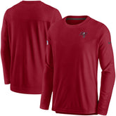 Tampa Bay Buccaneers Sideline Lockup Performance Pullover Sweatshirt Red | Nike for Sale