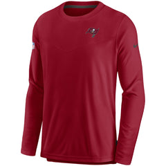 Tampa Bay Buccaneers Sideline Lockup Performance Pullover Sweatshirt Red | Nike for Sale