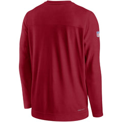 Tampa Bay Buccaneers Sideline Lockup Performance Pullover Sweatshirt Red | Nike for Sale