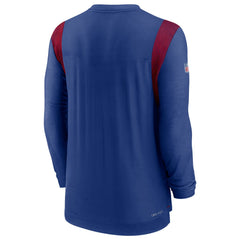 New York Giants Sideline Tonal Logo Performance Player Long Sleeve T-Shirt Royal | Nike for Sale