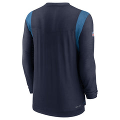 Tennessee Titans Sideline Tonal Logo Performance Player Long Sleeve T-Shirt Navy | Nike for Sale