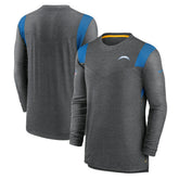 Los Angeles Chargers Sideline Tonal Logo Performance Player Long Sleeve T-Shirt Charcoal | Nike for Sale