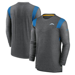 Los Angeles Chargers Sideline Tonal Logo Performance Player Long Sleeve T-Shirt Charcoal | Nike for Sale
