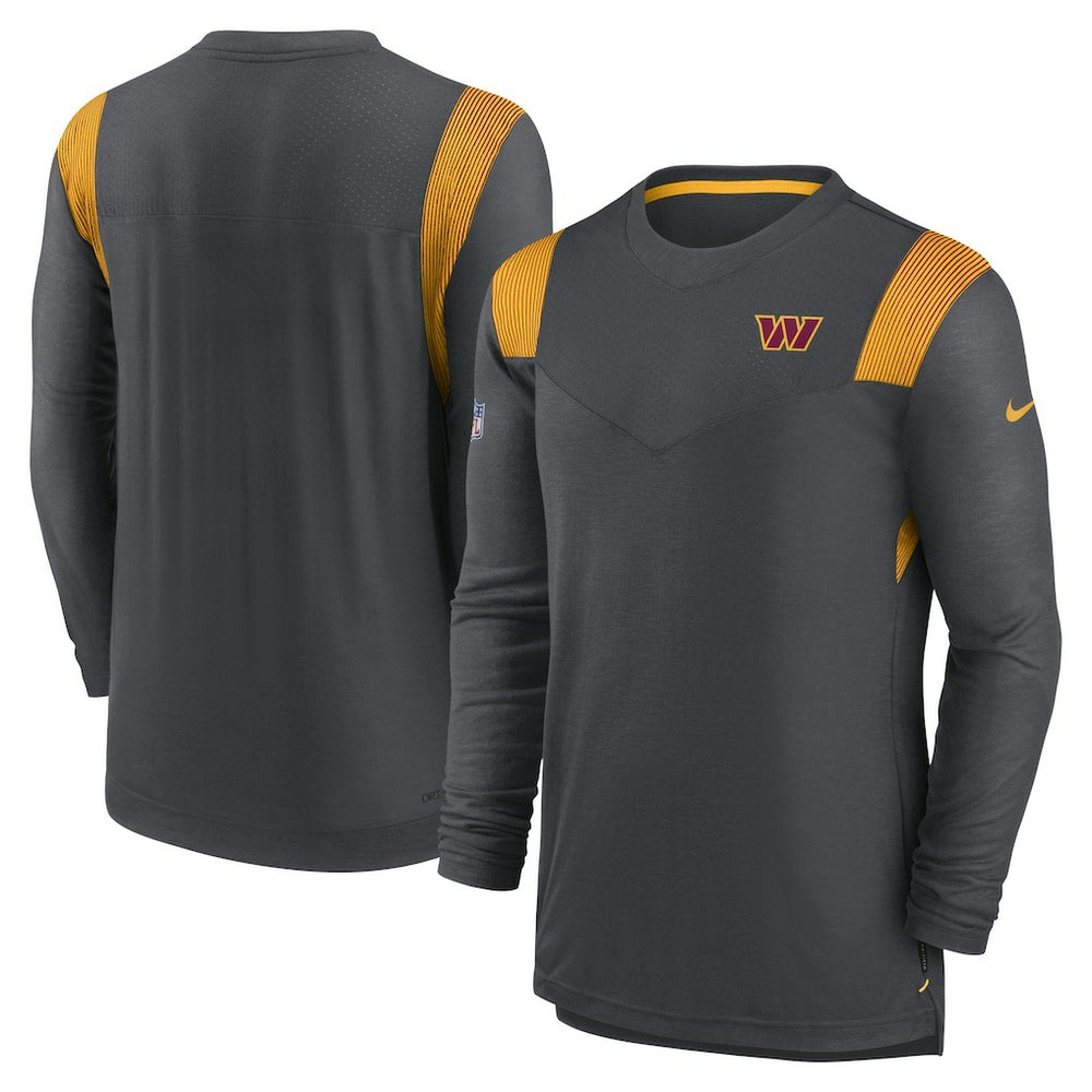Washington Commanders Sideline Tonal Logo Performance Player Long Sleeve T-Shirt Charcoal | Nike for Sale