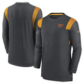 Washington Commanders Sideline Tonal Logo Performance Player Long Sleeve T-Shirt Charcoal | Nike for Sale