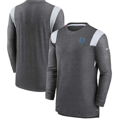 Indianapolis Colts Sideline Tonal Logo Performance Player Long Sleeve T-Shirt Charcoal | Nike for Sale