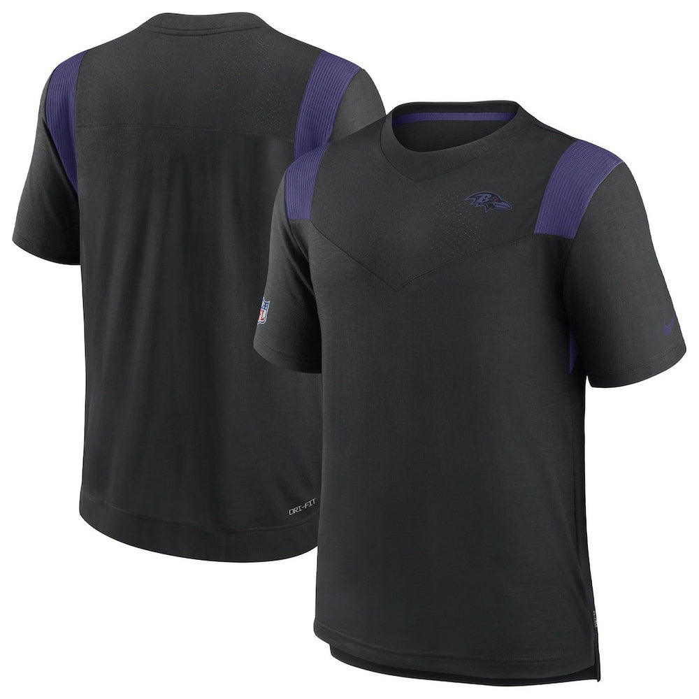 Baltimore Ravens Sideline Tonal Logo Performance Player T-Shirt Black | Nike for Sale
